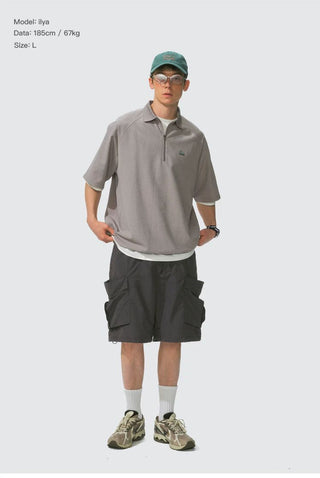 [Monterest] Quick-Dry Half-Zip Polo Shirt