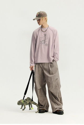 [Monterest] Washed Pleated Parachute Pants