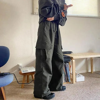 Nylon string cargo pants