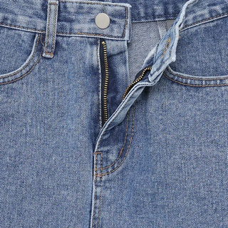 H-line denim mini skirt