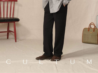 [CULTUM] Merino Wool Blend Stand Collar Jacket