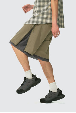 [Monterest] Double Layer Side Zip Outdoor Shorts