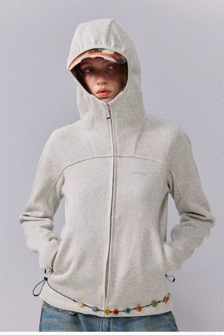 [Monterest] 5A Antibacterial Fleece-Lined Hooded Cardigan