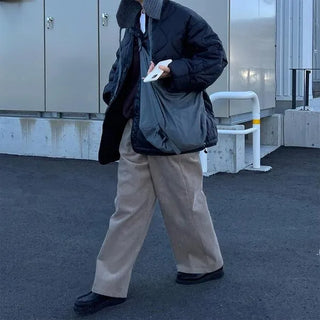 Corduroy Banded Wide Pants