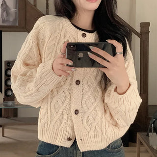 Cable cardigan