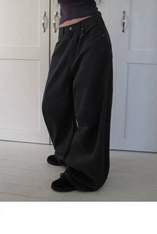 4-button secret pocket wide pants - 4 colors