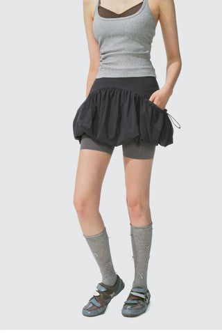 [Monterest] Reflective Print Bubble Sports Skirt