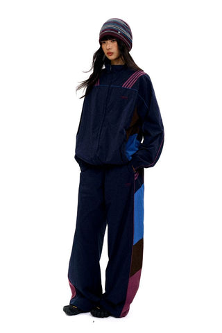 [Moromoro2] Lace Bar Blocked Sport  Jacket/Pants