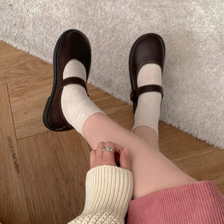 0422 Velcro Button Mary Jane Loafers (3 colors)