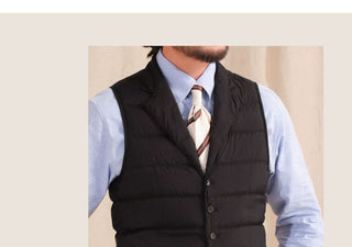 [CULTUM] Tailored Down Vest with Notch Lapel