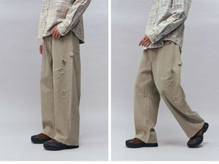 [Monterest] Distressed Washed Cotton Work Pants