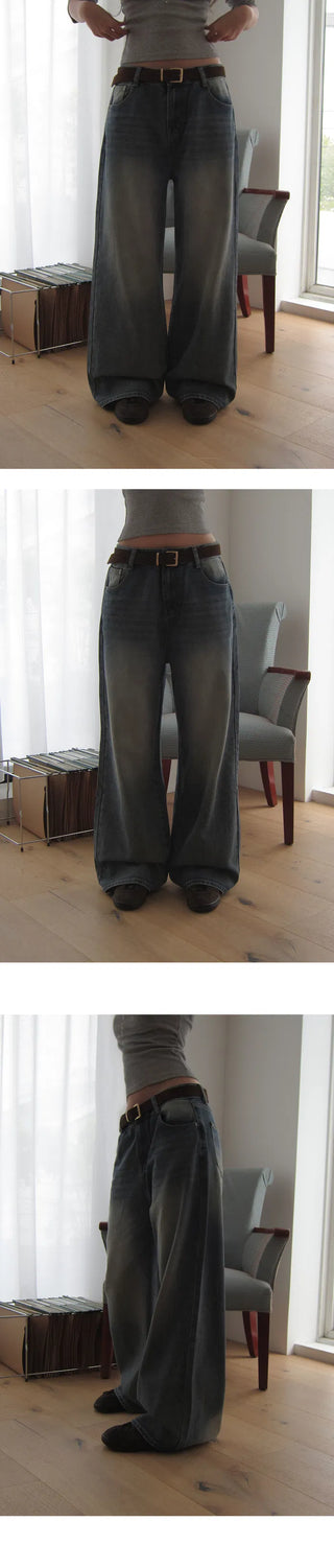 Nerdy Catbrush Faded Wide Pants - 4 Colors