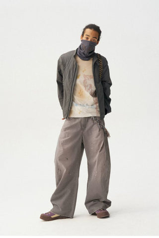 [Monterest] Washed Double Pleat Wide Pants