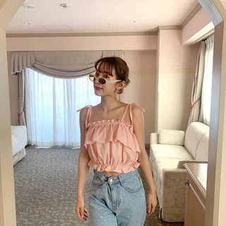 Frill Ribbon Camisole Top