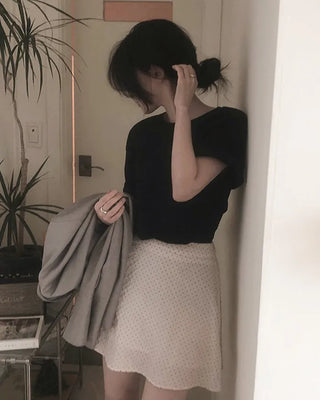 (Short-sleeved/Long-sleeved) Clean Cotton Daily Plain T-Shirt