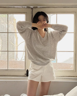 3.5-length cotton shorts