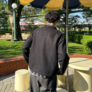 Reverse-opening zipper collar jacket