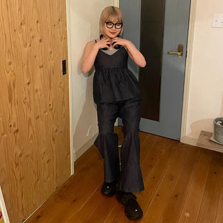 Summer denim camisole and pants set