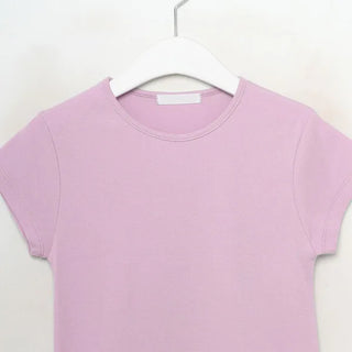 Round cropped T-shirt