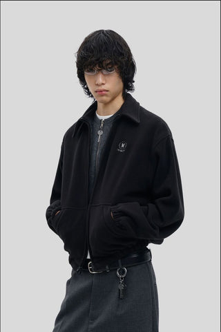 [MASONPRINCE] Embroidered Fleece Collar Jacket