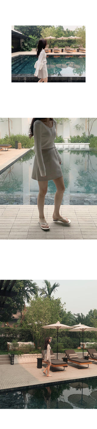 Auto Gray Mini Skirt (Set-up) - 4 sizes