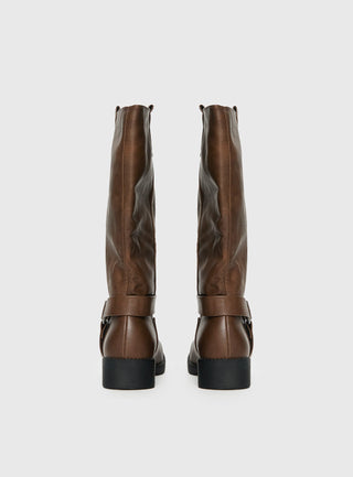Wrecked Western Boots Brown