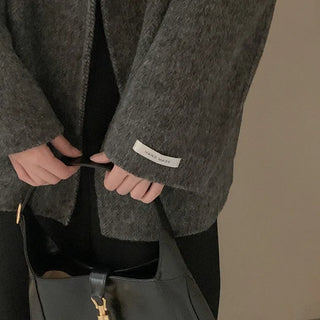 Wool herringbone handmade jacket