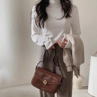Fleece-lined turtleneck top (11 colors)