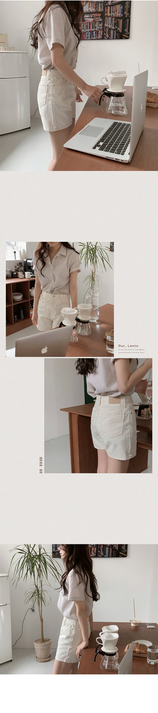 Natural Cream Cotton Shorts - 4 sizes