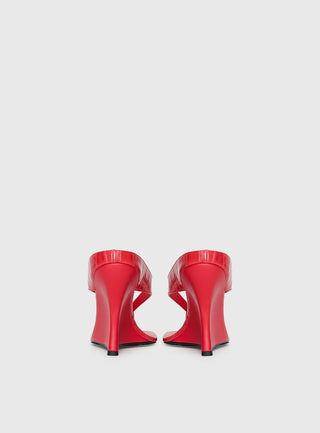 Nylah Wedge Heels Red Croc