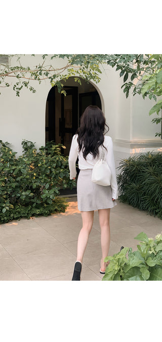 Auto Gray Mini Skirt (Set-up) - 4 sizes