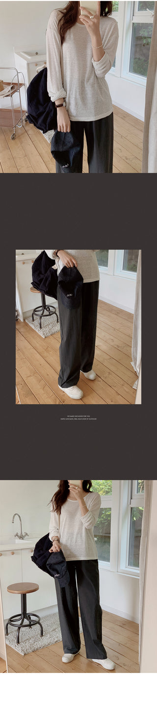 (basic/long) Cool wide pants - 4 colors