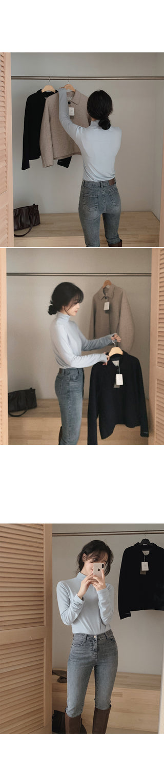 (Over 30,000 sold) Basic Turtleneck T-Shirt - 10 colors