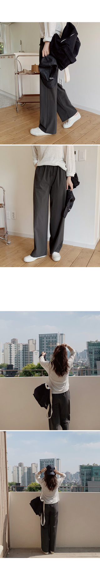 (basic/long) Cool wide pants - 4 colors
