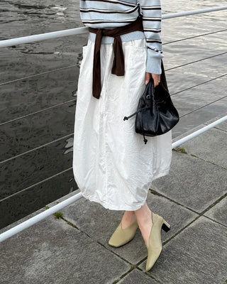 Mid-heel loafer pumps