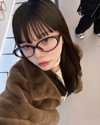 Oversized fur jacket