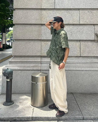 Loose Fit Round Cotton Pants