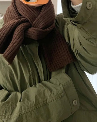 Rib-knit scarf