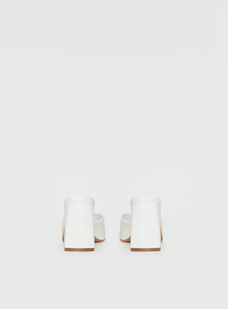 Sunset Boulevard Heels White
