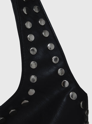 Tell The Truth Studded Bag Black  Silver