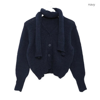 Tie-set cardigan