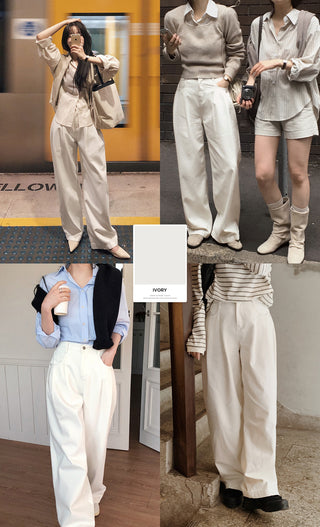 (Short/Basic/Long) (5 colors) Cotton Slacks Pants