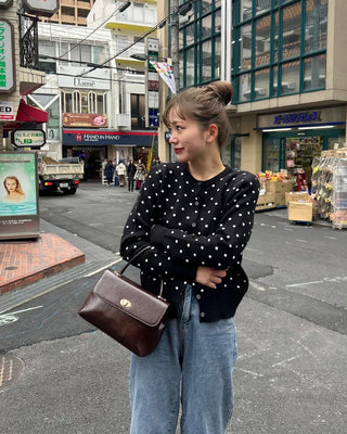 Polka Dot Round Cardigan