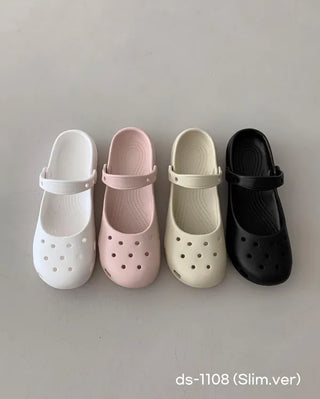 Mary Jane ballet clogs, flat sandals, slippers, mules, aqua shoes
