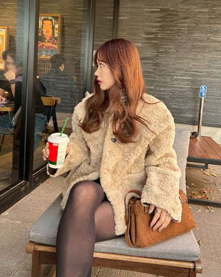 Oversized Half Fur Coat