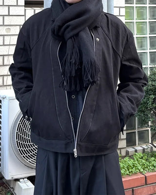 Stitch Line Zip-Up Jacket
