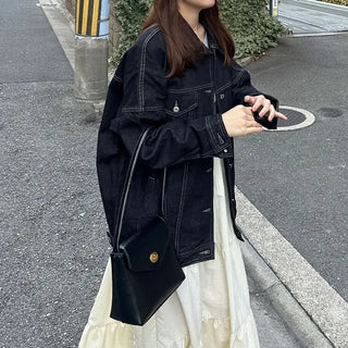Oversized pocket denim jacket