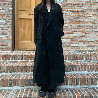 [Unisex] Side Pocket Double Long Coat