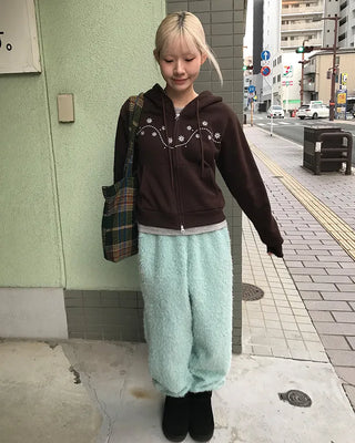 Snowflake Crop Hoodie