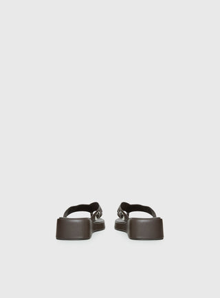 Paislee Stud Detail Sandals Brown